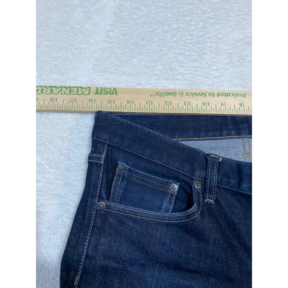 Uniqlo Mens Slim Fit Selvedge Jeans Indigo Blue Stretch 31x32 321-160114 - Picture 6 of 11